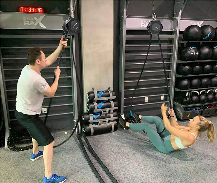 Excellent Endless Rope Trainer with 6 Levels Magnetic Resistance Pull Rope Fitness Training Machine.