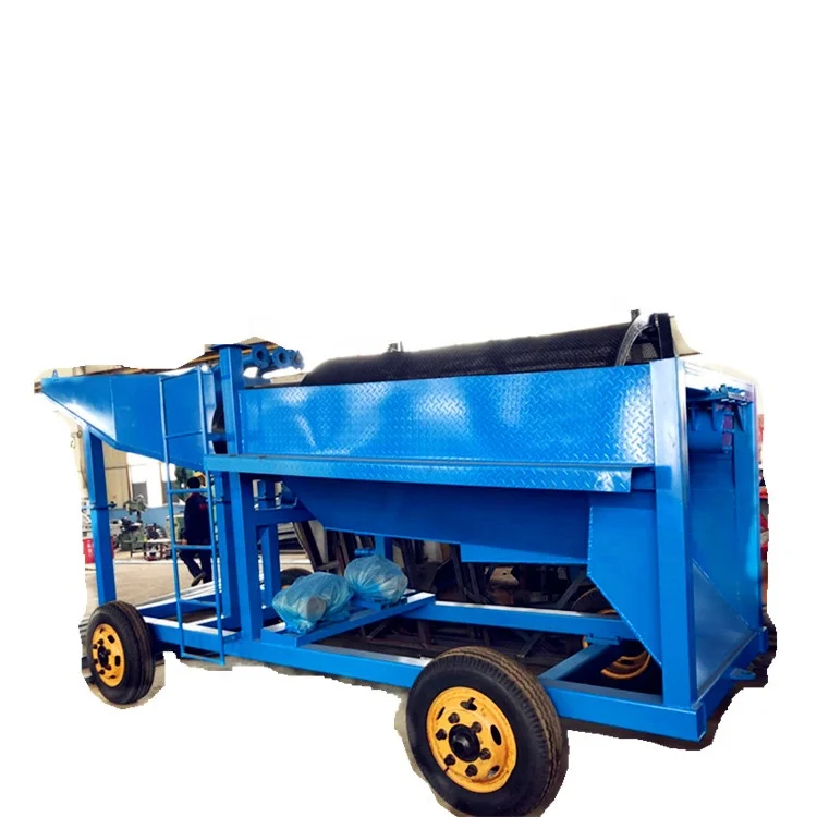 China Portable Mining Mobile Gold Trommel /Screen Mining Alluvial/river Gold Trommel
