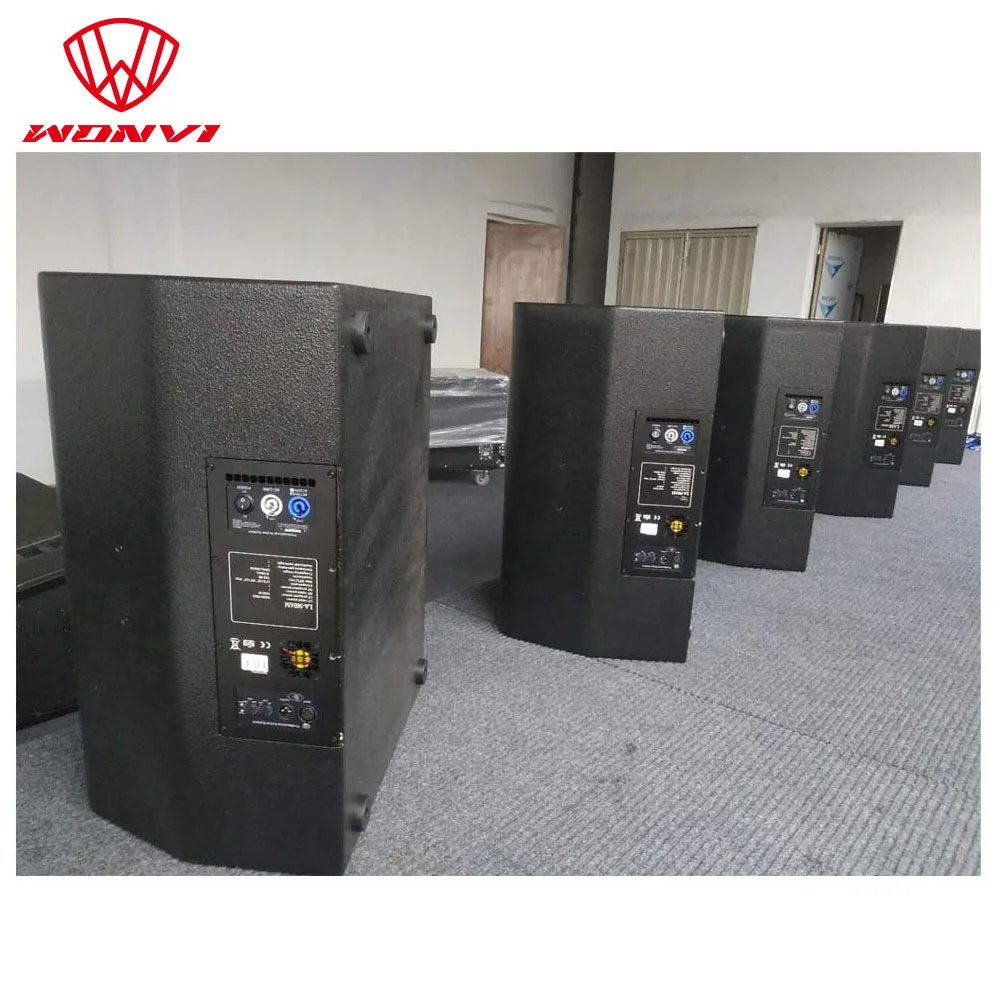 Double 12 inch studio monitor speakers active powered stage speaker