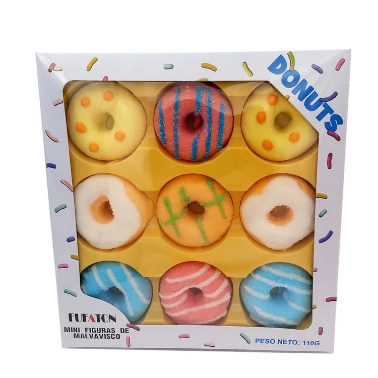 Fruity flavored Doughnut and donut shaped marshmallow candy