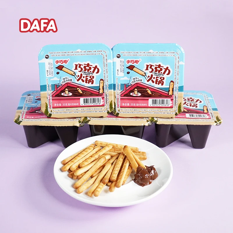 New design for chocolate fondue with biscuit top rated confectionery food items