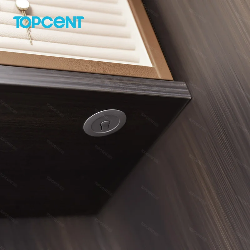 Topcent система хранения шкафа фурнитура для МДФ + кожаная подъемная коричневый умный подъемный стол