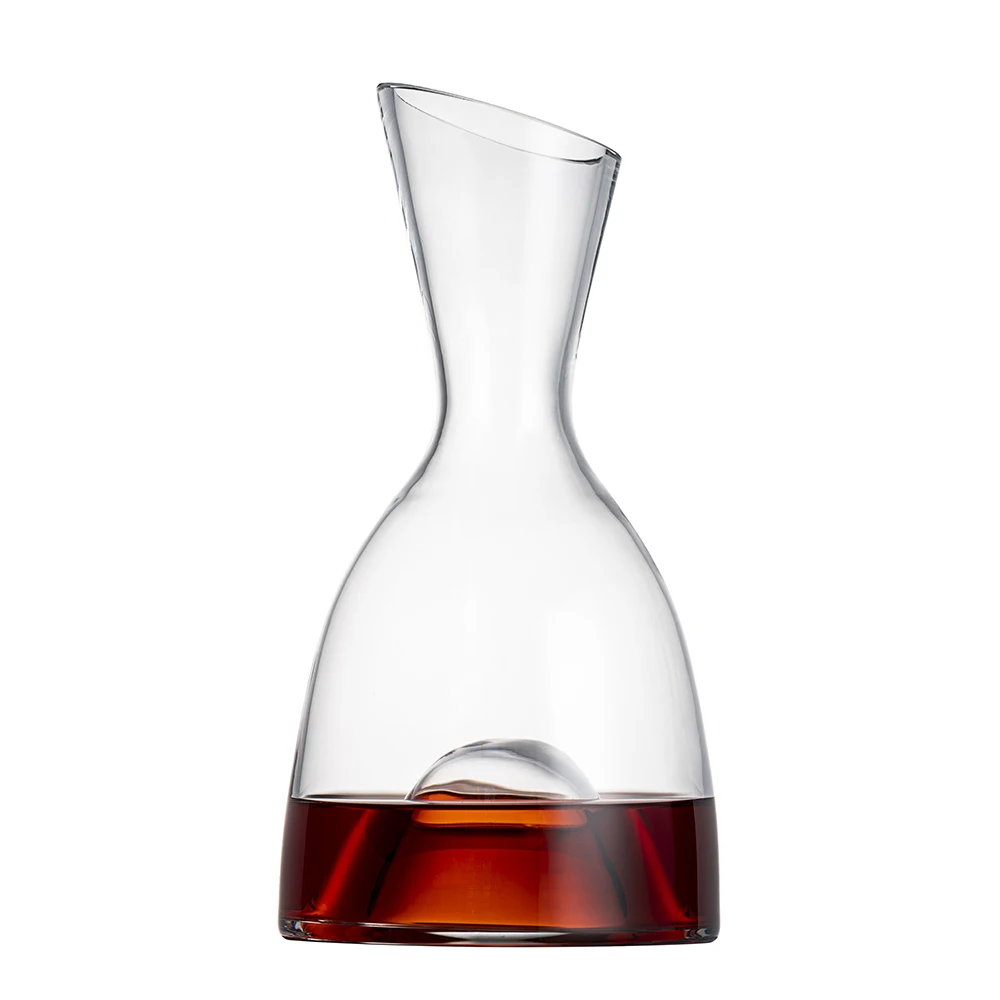 In 2022 the new simple design transparent crystal glass 1600ml bottom raised sober decanter