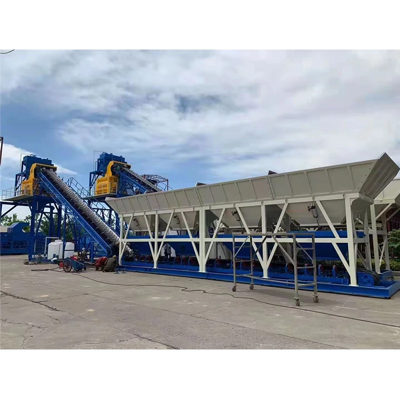 Factory Direct Sale 90m3/h Double Shaft Forced Mixer HZS90 Ready Mixed Concrete Batching Plant
