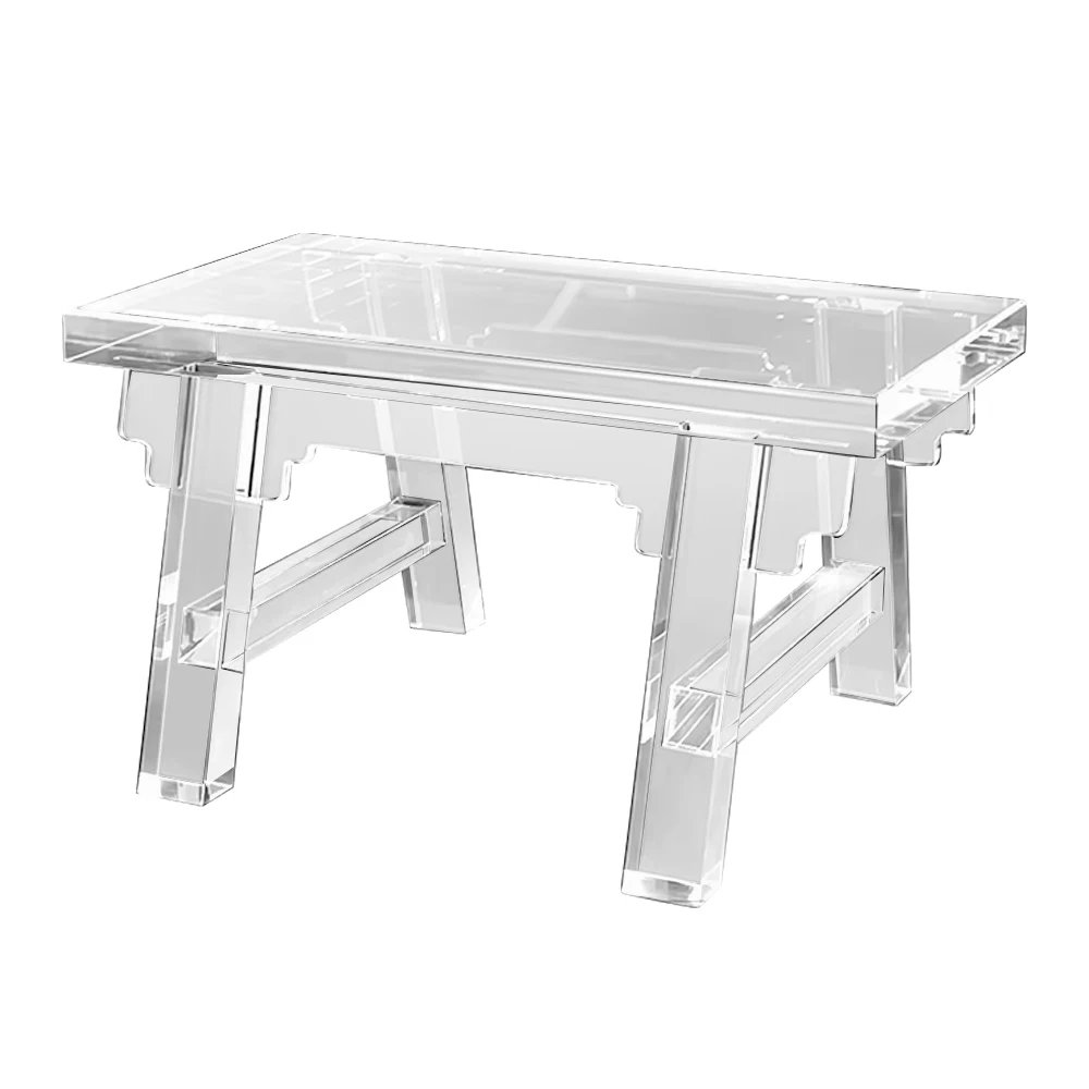 Custom Design Clear Living Room Backless Shower Bench Modern Vanity Bathroom Acrylic Stool