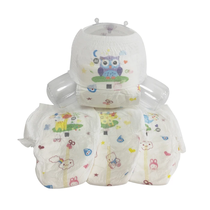 Factory Price Cute Cartoon Animal Pattern Manufacture Hot Sale Diaper Good Quality Baby Pants Diaper