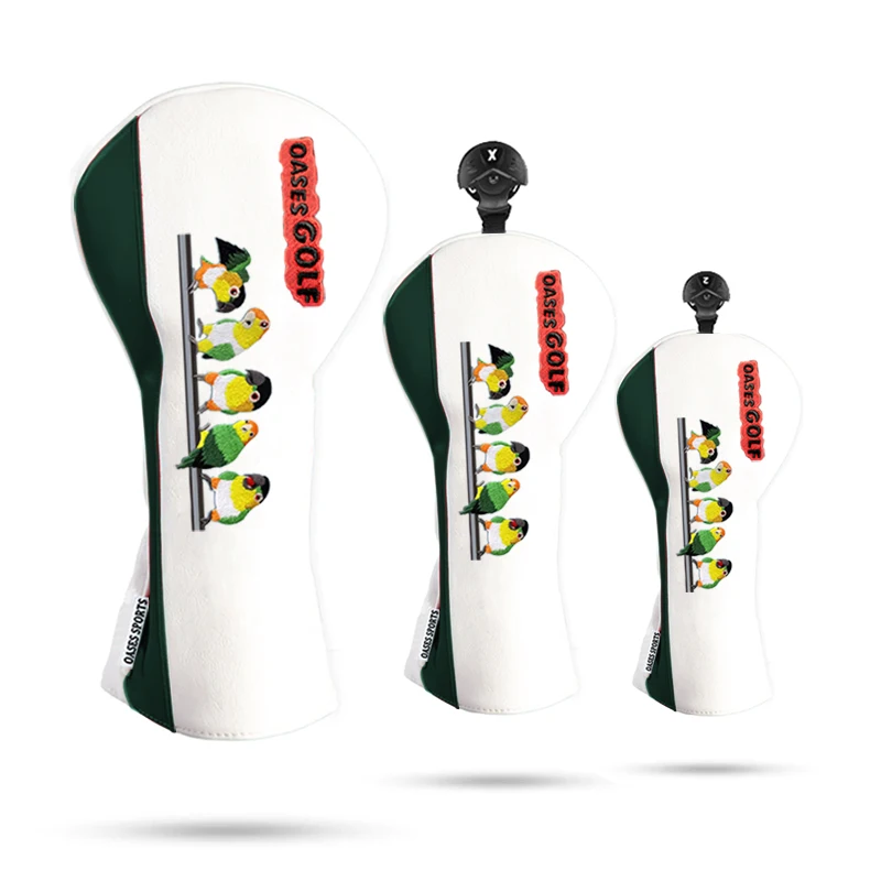 Good Quality Custom Animal Embroidery Golf Club Driver Fairway Wood Head Covers