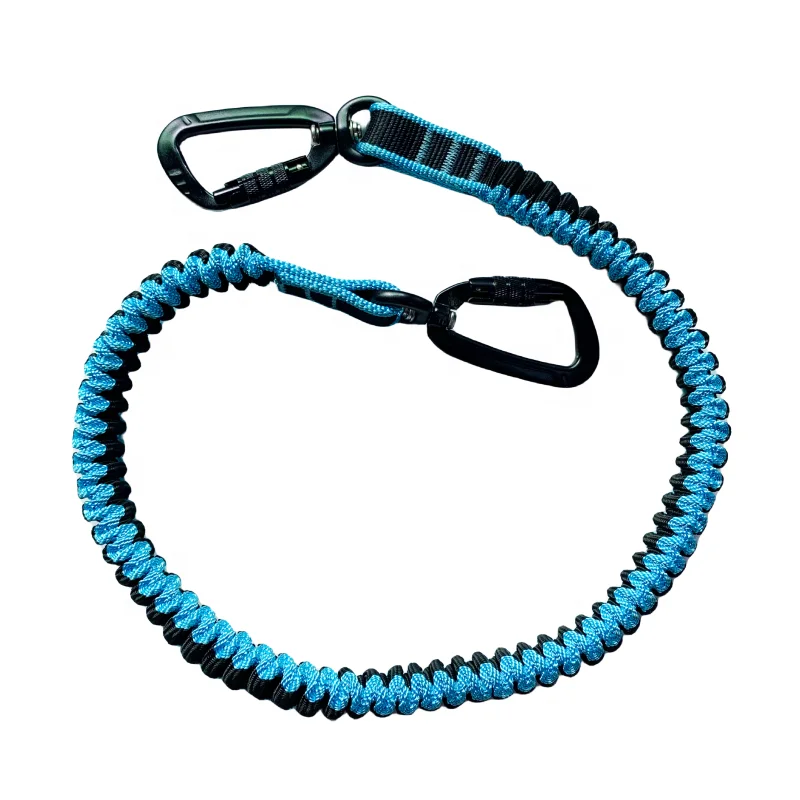 X-C-PIN High quality 5kg retractable toggle type bungee tool lanyard tool tether rope with 360 aluminum carabiner