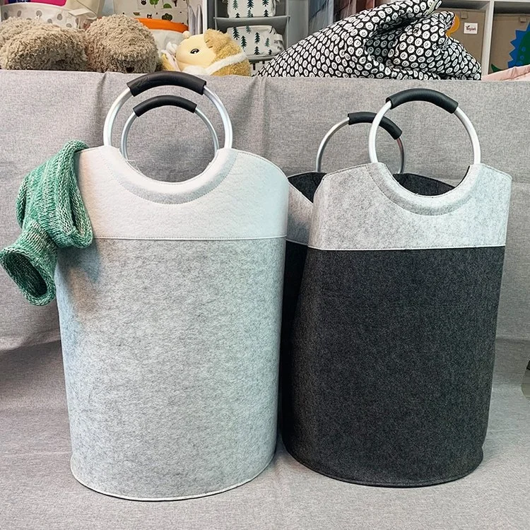 Factory Hot Sales Soft Wool Felt Clothes Hamper Safety Material  Multi-Functional Eco-Conscious Homes