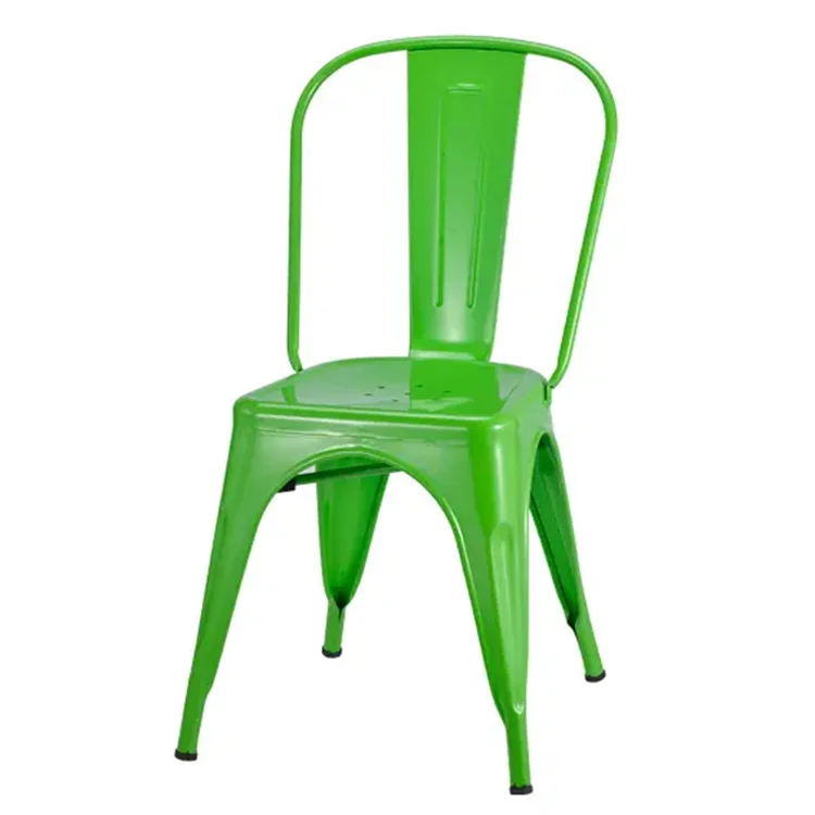 Wholesale Industrial furniture High back Stackable Vintage lee coffee shop metal event chairs Bar chairs for Kitchen