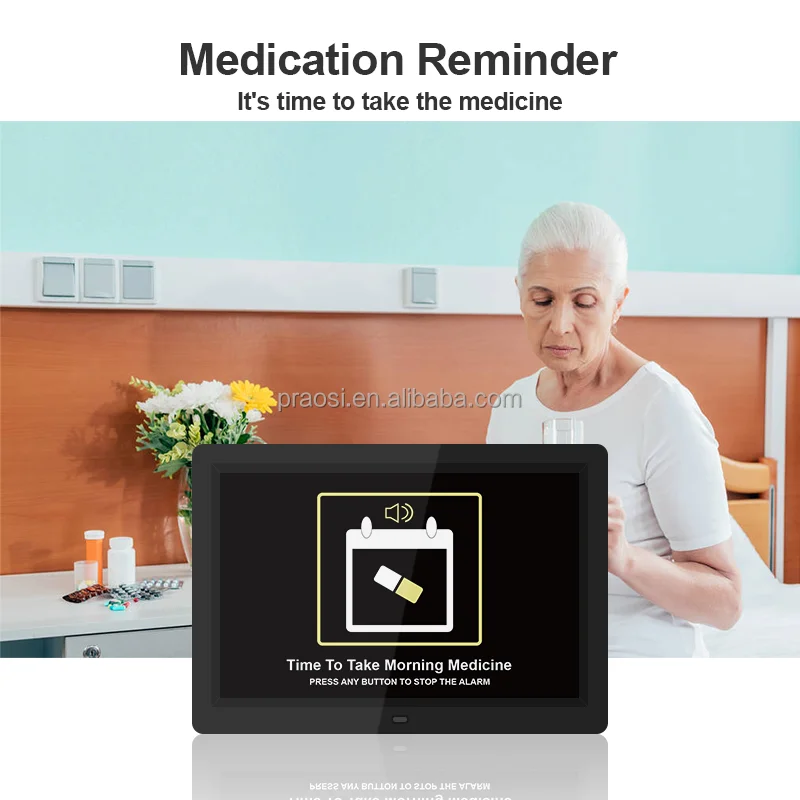 Pros New Arrival 12 Inch Reminder Memory Loss Dementia Calendar Led Desk Table Digital Calendar Day Clock