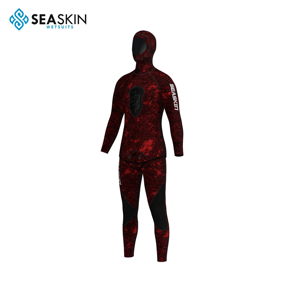 Seaskin Men 9mm Super Stretch Neoprene Spearfishing Suit Two Piece Fullsuit Diving Wetsuit