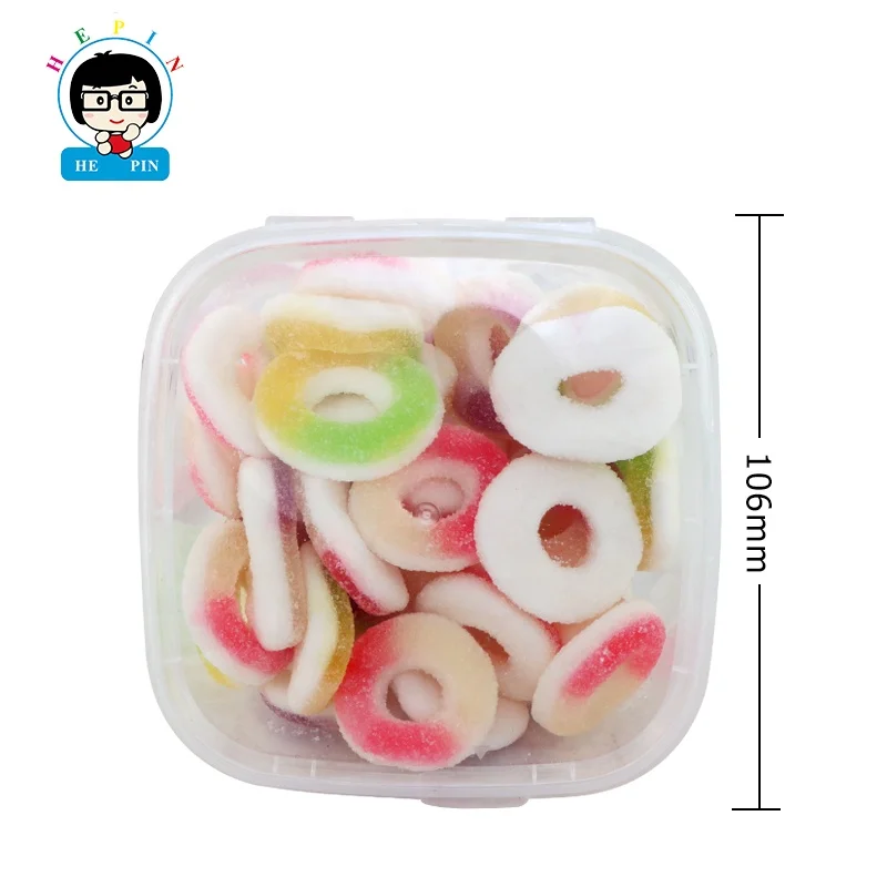 Wholesale Factory Direct Circle Shaped Gummy Candy Creative Sanding Fruity Flavor Bulk Gummy