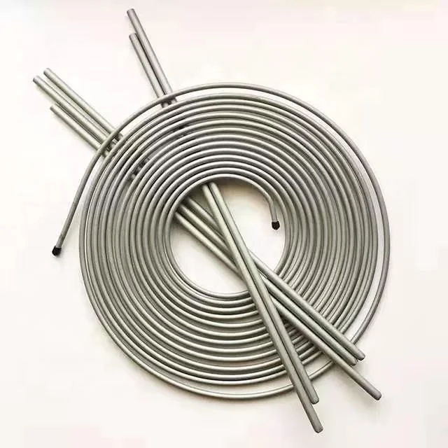 Olive green color PVF coated steel double wall braze tube meets SAEJ527 standard