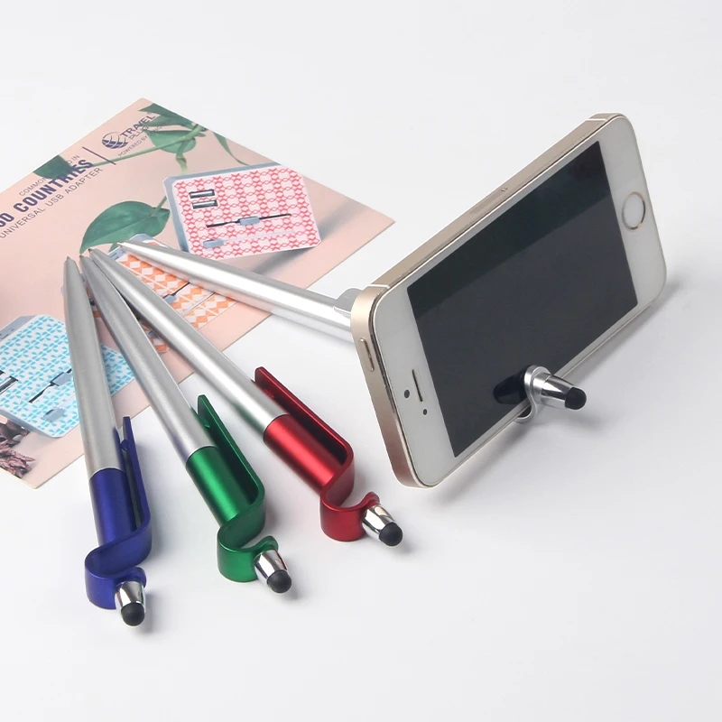 Office Stationery Multifunctional tool phole holder touch screen pens for tablets touch pens for phones custom logo pens