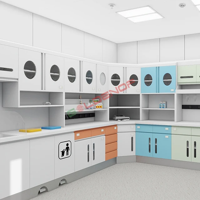 Hospital Furniture and Equipment Metal Modern Modular Medical Furniture Dental Medicine Cabinets with Drawers
