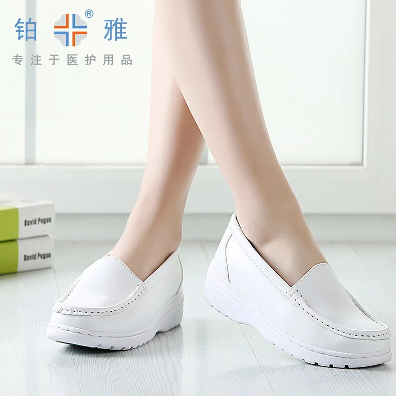 High Quality Low Price White Nursing Shoes Woman Nurse Leather Shoes Medical Shoe