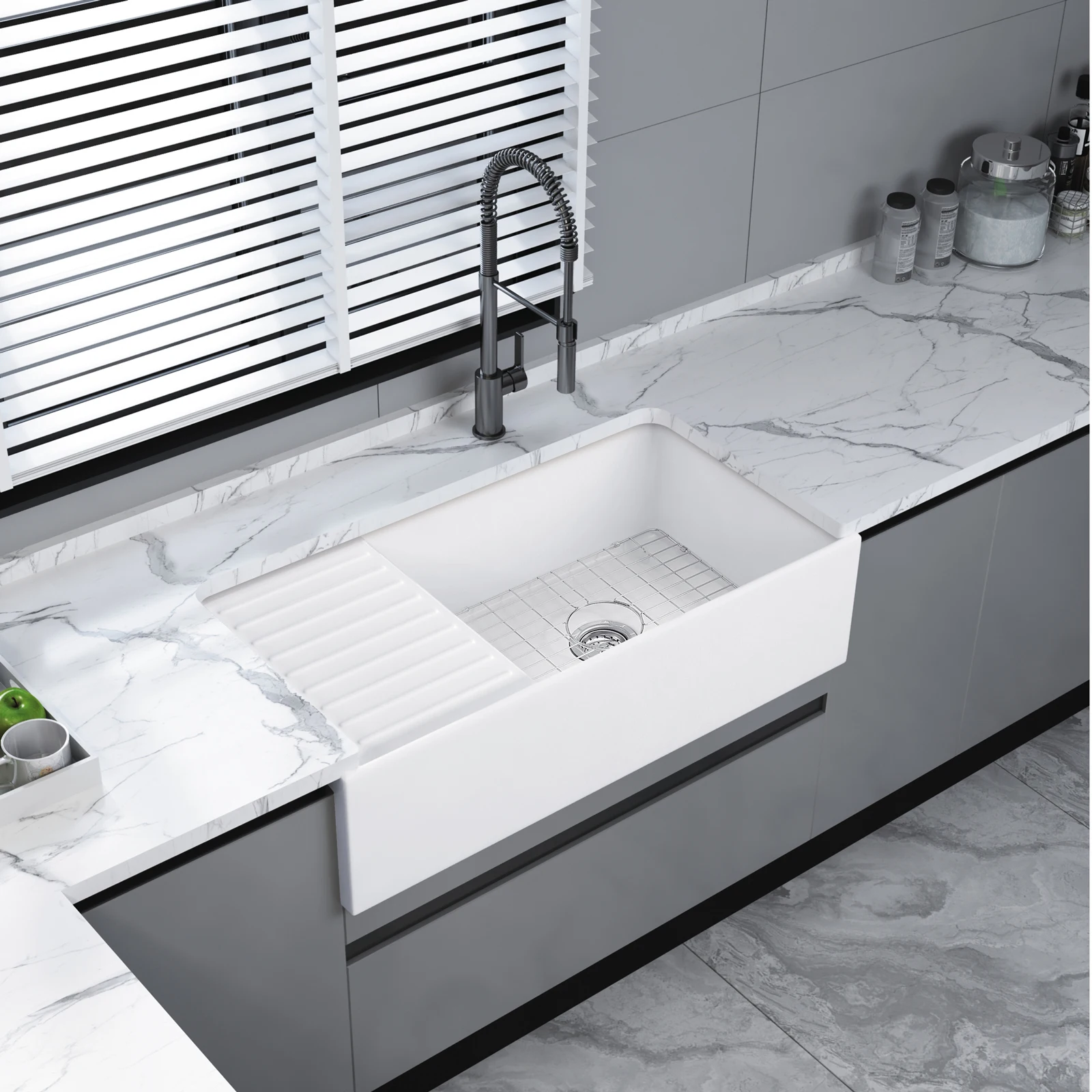 Joynfortune 2023 modern minimalist style chaozhou factory manufacturing of kitchen sink one bowl farmhouse basin