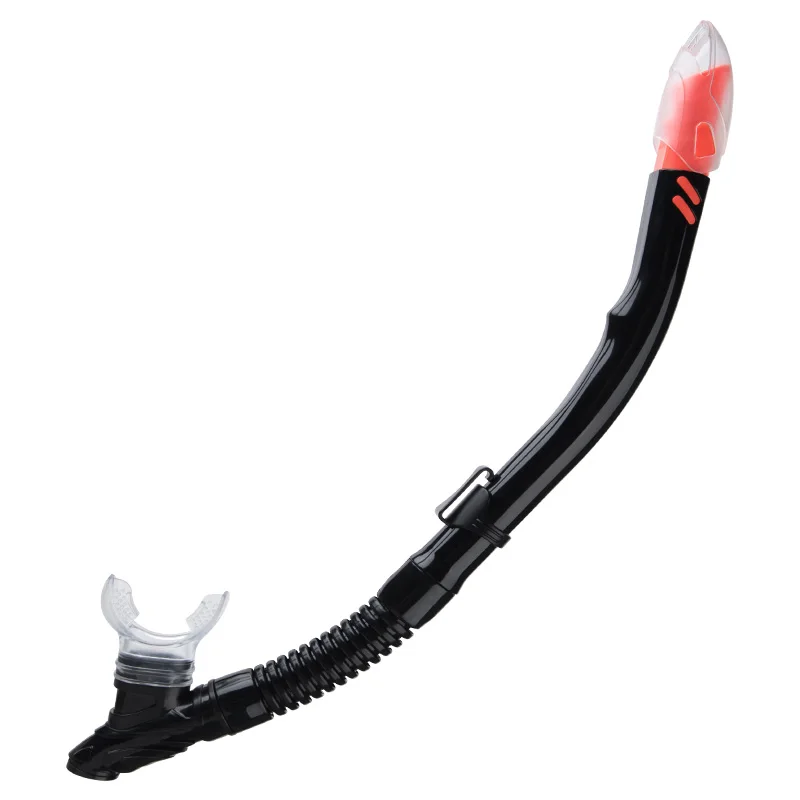 Cheap Semi-dry submarine fish spear snorkel super double valves diving snorkel in silicone mouthpiece semi dry snorkel