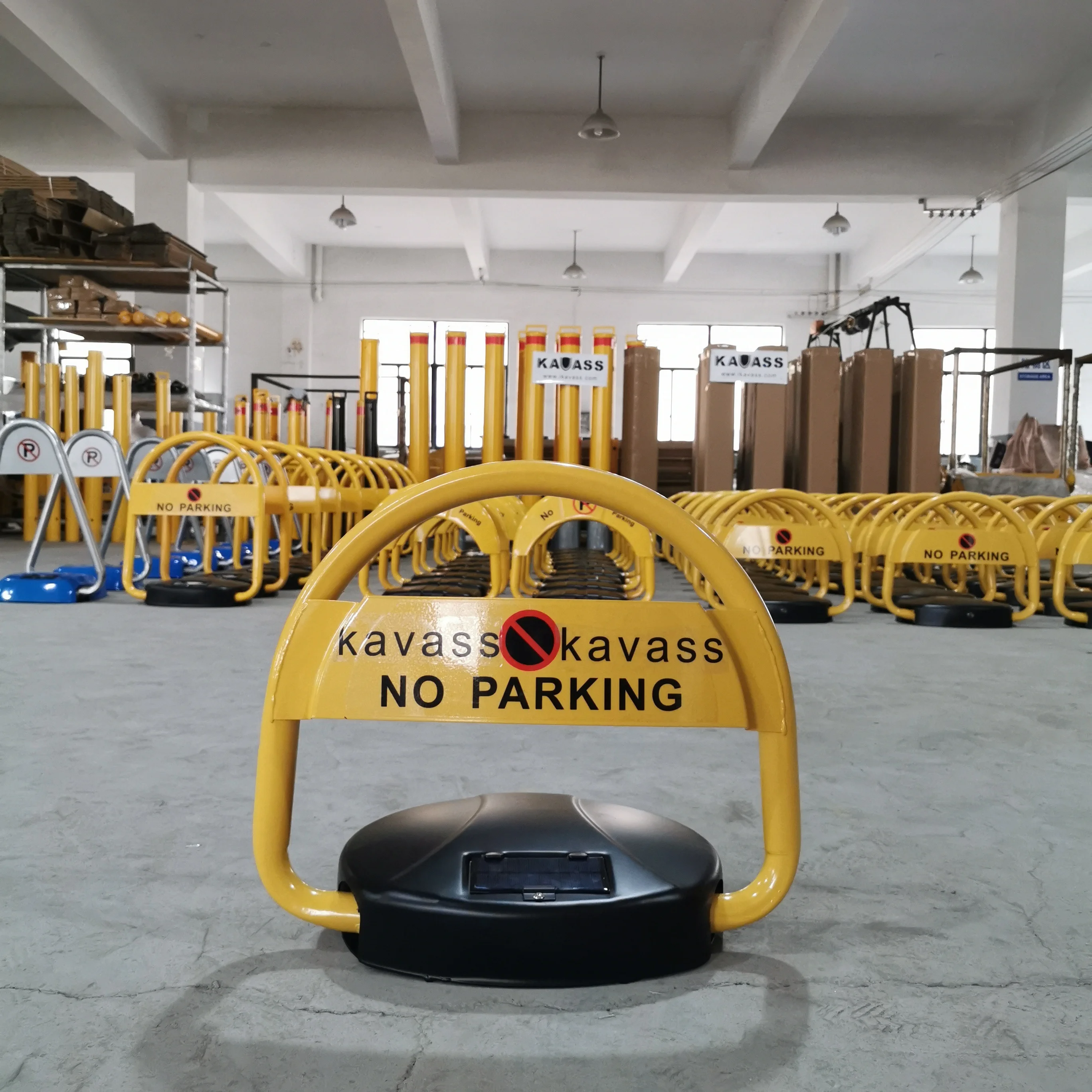 Blue tooth smart parking barrier lock protector solar app