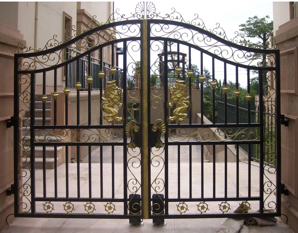 Modern models paint colors iron entry sliding gates design