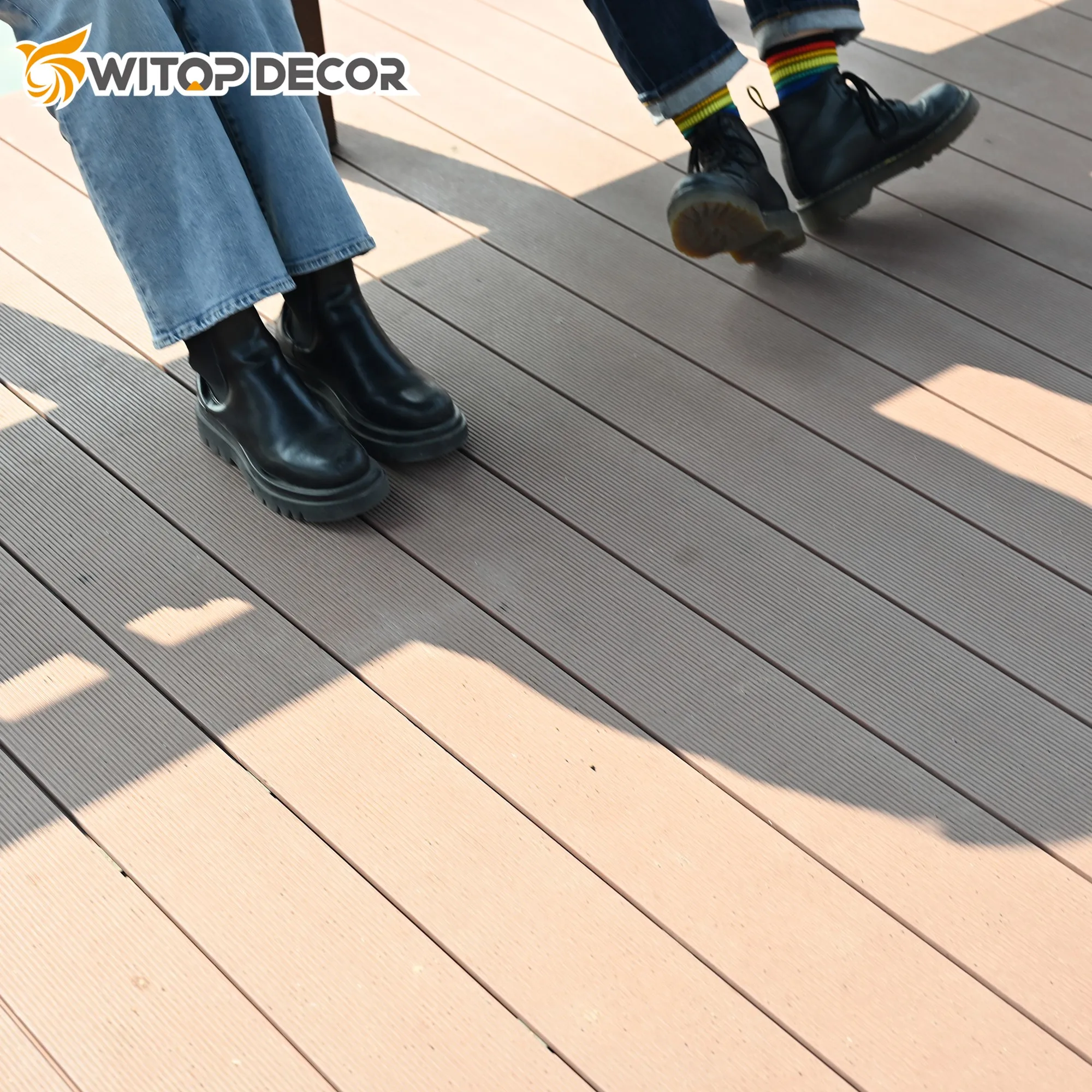 Cheap Artificial Hardwood Lumber Wood Plastic Composite Deck Boards Wood Texture Flooring Outdoor Floor Wpc Decking