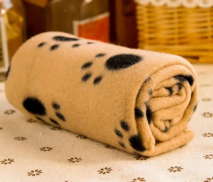Pet Printing Paws Blanket Dog Soft Warm Blanket Cat Double-Faced Blanket