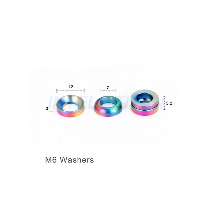 Titanium alloy gr5 titanium bolts bike accessory spacer washer with anodized color