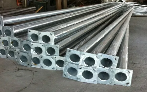OEM custom light pole Q235 steel street light pole hot dip galvanized pole