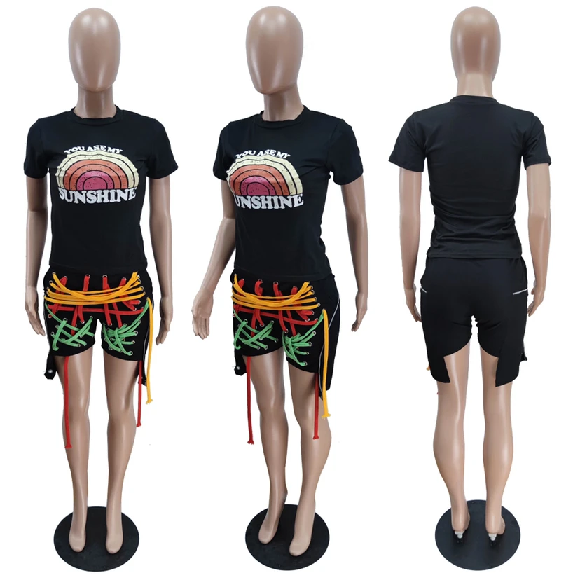 Летние женские модные велосипедные шорты, уличная одежда, шорты на шнуровке с завязками, шорты для женщин