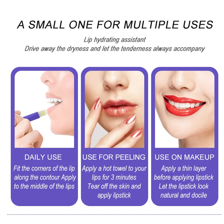 Private Label Exfoliating Moisturizing Lip Care Balm For Dark Lips Custom Vegan Organic Blueberry Flavor Repair Lip Balm