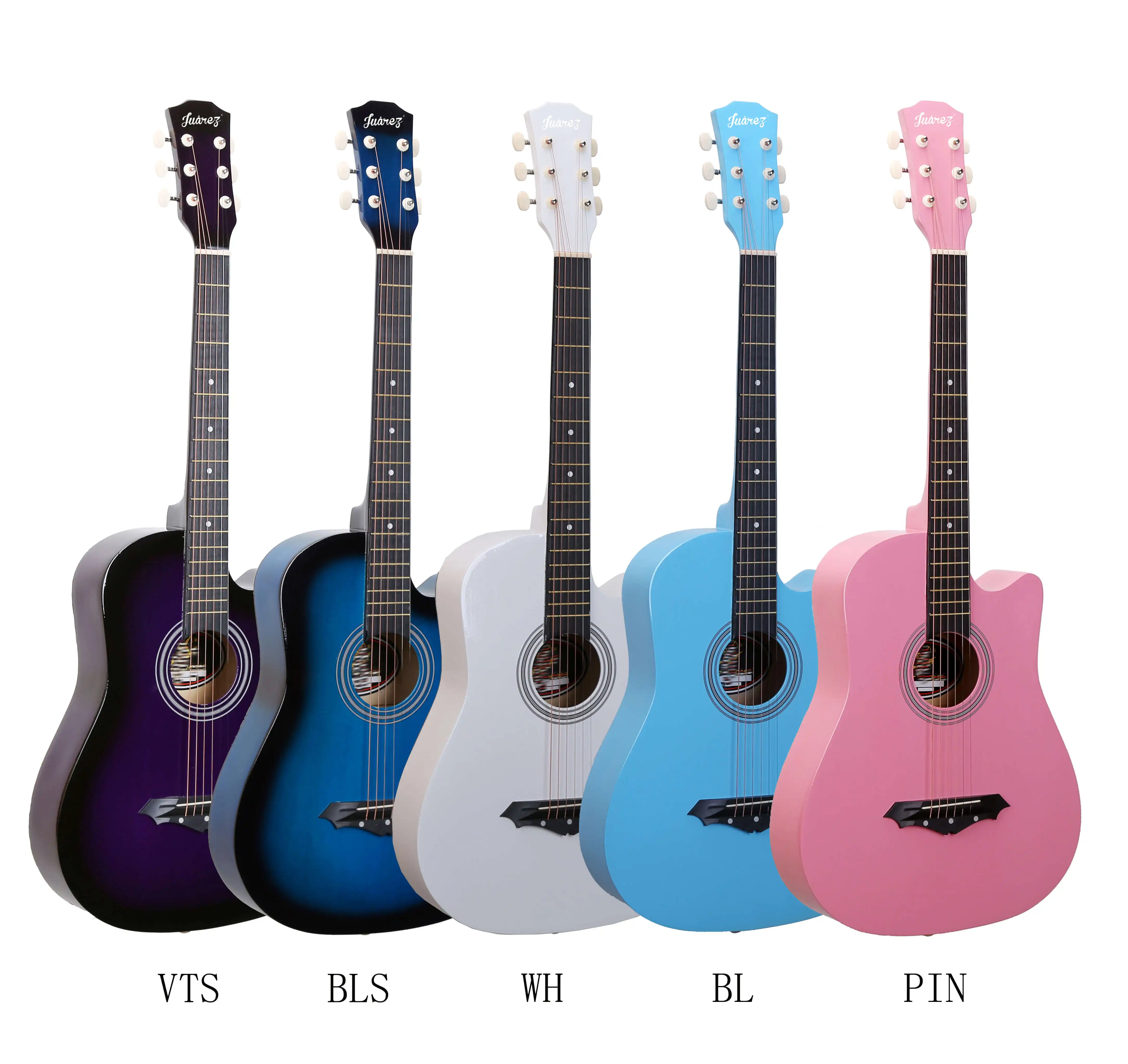 Online Store Best Seller Colorful Guitar Cheap Wholesale Custom Logo 6 Steel Strings Acoustic Guitar 38 inch Guitar for beginner