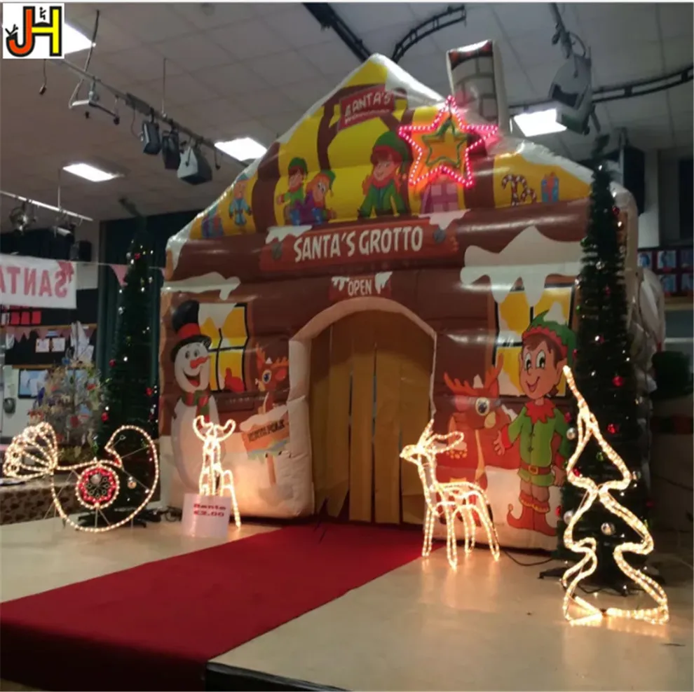 Christmas Decoration Inflatable Santa Grotto Inflatable Gingerbread House Inflatable Santa House