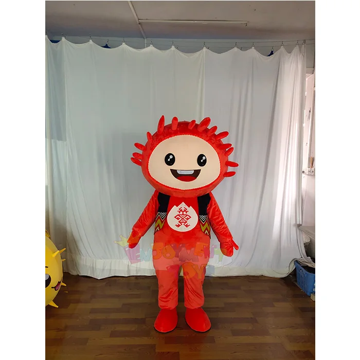 Custom made character red cartoon  costume mascot for cosplay event adult soft plush walking funny cat  mascot costume