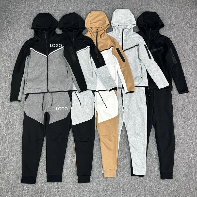 Men Sweat Suits Factory Bluk Wholesale Customized Printing Brand Logo Hoodies Pants Two Piece Sets Man Sweatsuits Track Suits