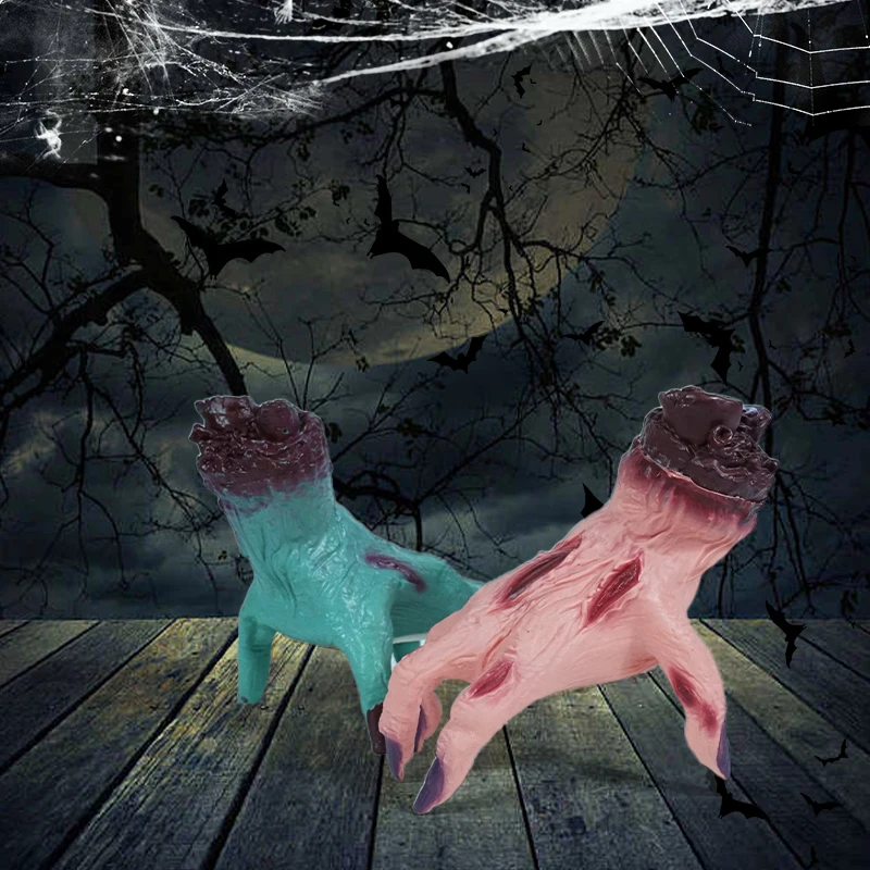Wholesale Halloween Decoration Scary Horror Props Moving Running Hand Voice Animated Electric Toy With Free Sample