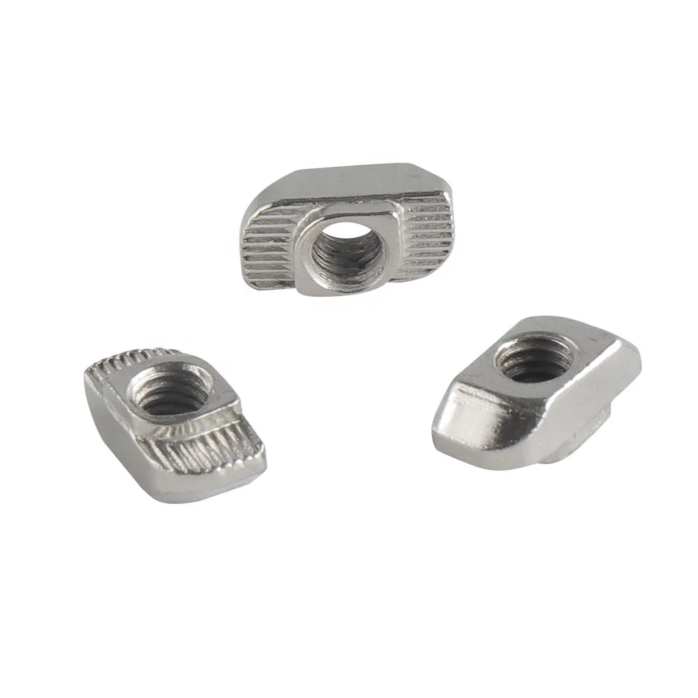 Nuts Manufacturer Zinc Plated Carbon Steel  T Slot Hammer Head Fastener Nut for Industrial Aluminum Frame Structures