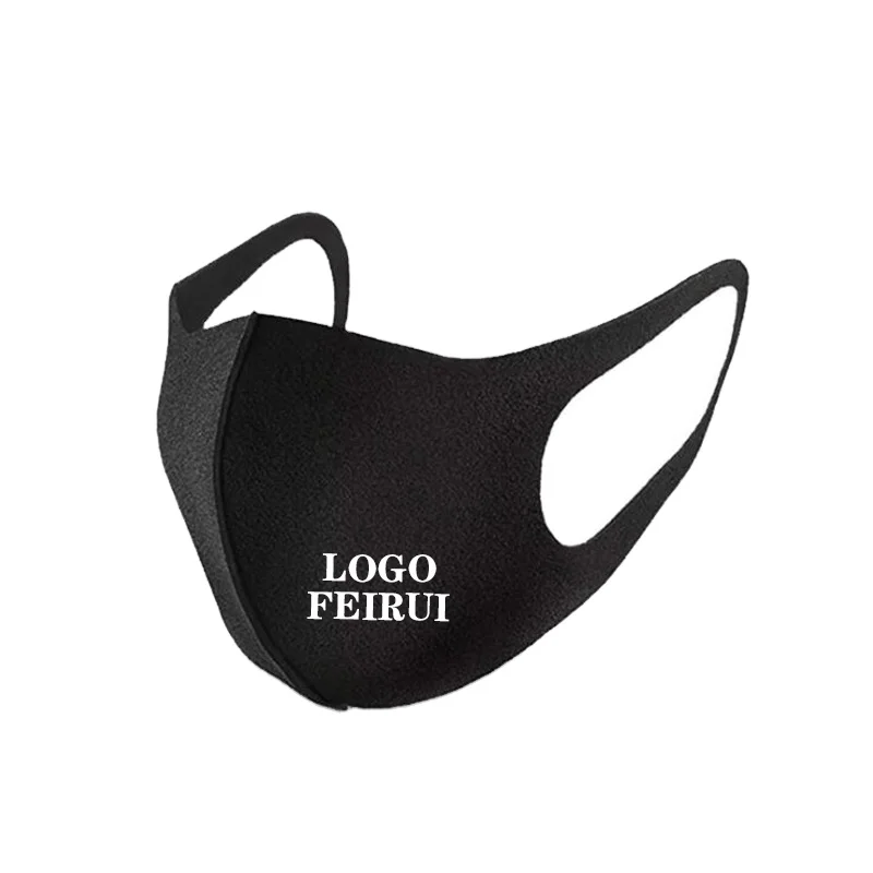 2020 оптом новый дизайн пользовательский роскошный черный чехол для лица с логотипом модная печатная Неопреновая ткань многоразовый чехол для лица