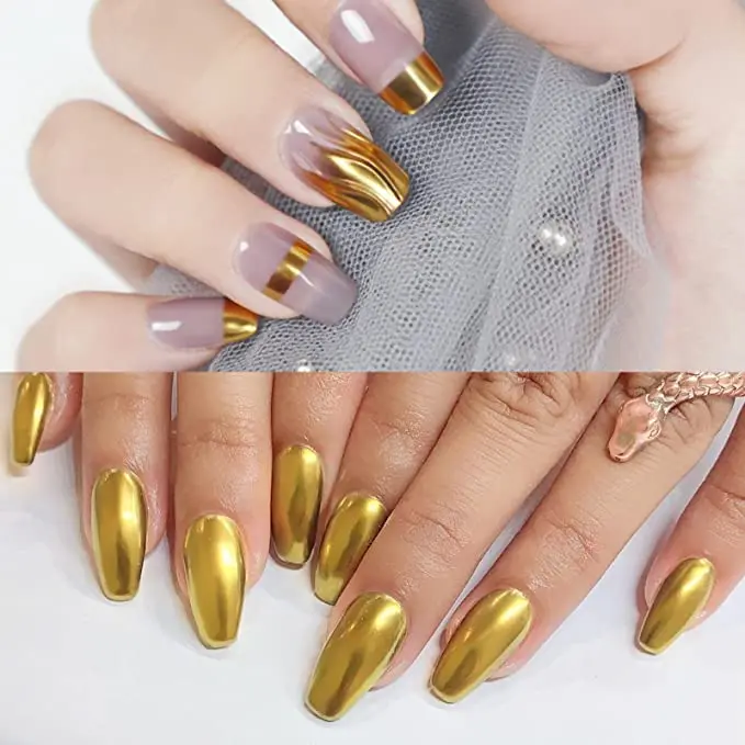 Metallic Chrome Powder Mirror Effect Glitter Nail Powder Chrome Powder for Nails