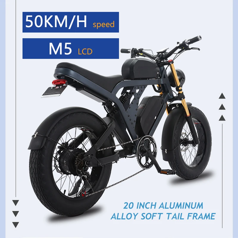 7-Speed 20 Inch Fat Bike Bicycle Adults 20inch Off Road Ebike Fat Tyre electric bike hydraulic brake electric bicycle
