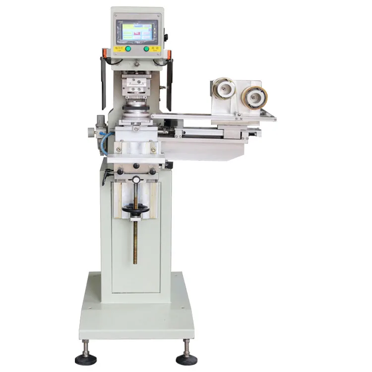 Semi auto sealed cup 1 colour sole helss plastic metal tampo pad printer printing machine