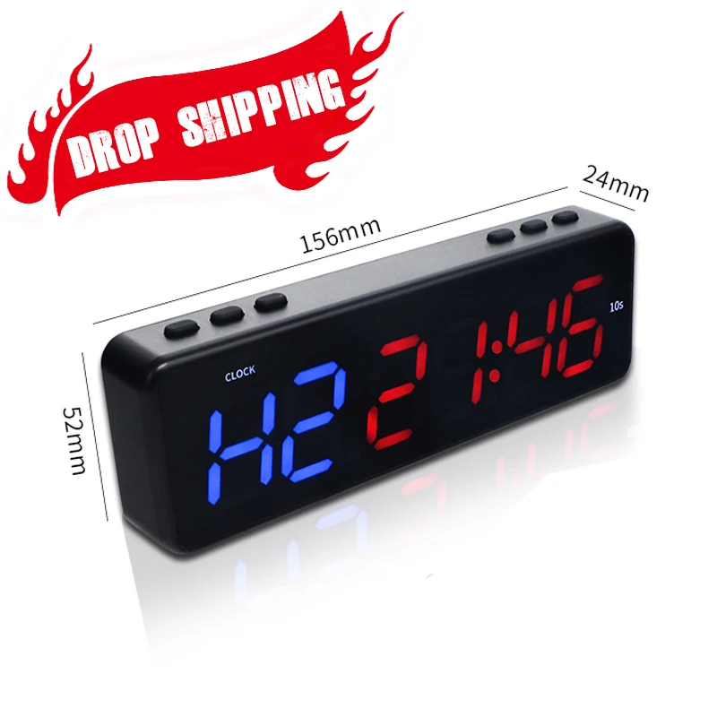 YIZHI Magnetic Desktop Wall Digital Countdown Timer Clock LED Sports Fitness Multi-functional Stopwatch Interval Timer