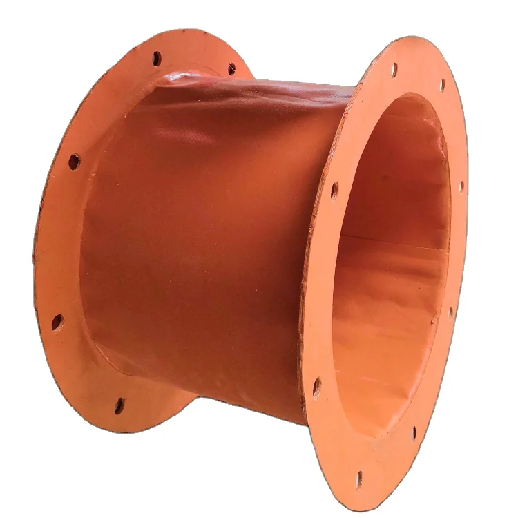 Customized Fireproof flexible silica gel joint fan soft connection Air Duct Fabric compensators