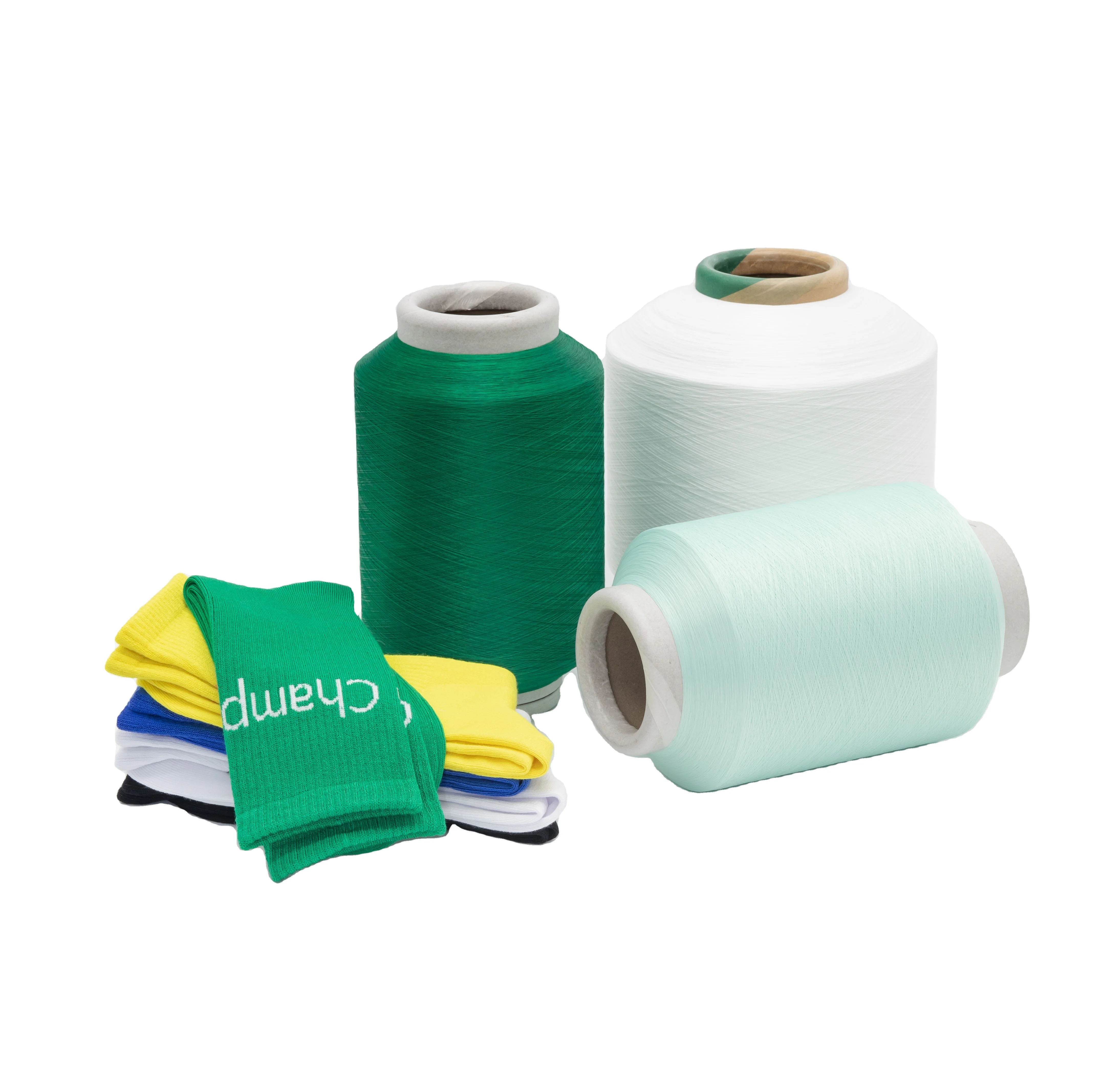 Grade AA spandex covered nylon yarn scy 4070 for high quality sports socks knitting