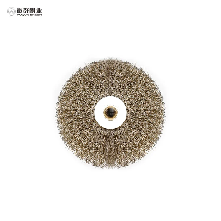 OEM Wooden Handle Copper Brass Wire Aluminum Surface Polishing Brush For Polishing Industrial Powerful Using