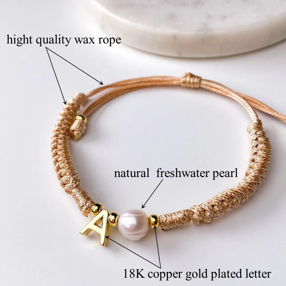 KKBEAD 26 начальный браслет с буквами дизайнерские браслеты ручной работы 18K позолоченные из бисера