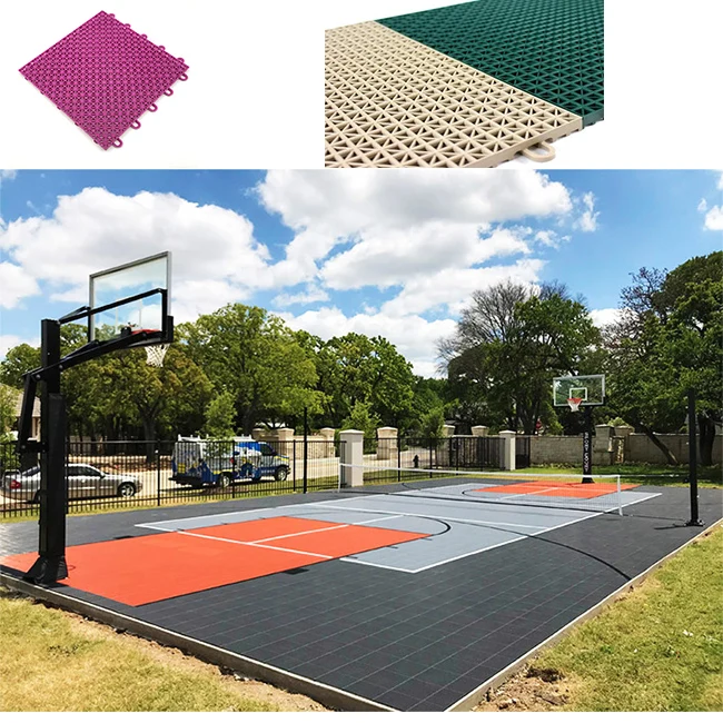 DIY outdoor backyard basketball court flooring kit Australia for sport court tiles