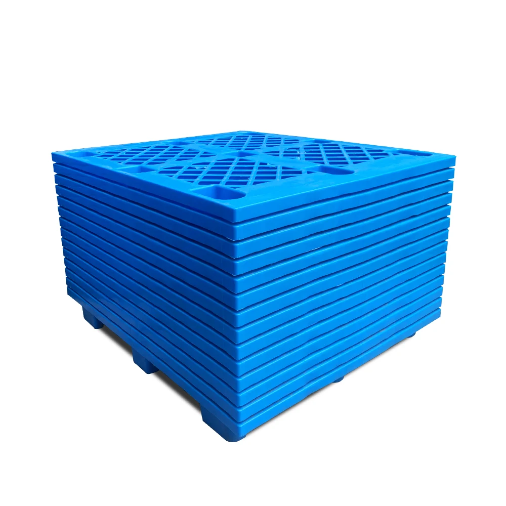 Plastic Pallets Light Plastic Pallet 1200*1100MM HDPE Blue Color 4-Way Plastic Pallet Warehouse Cargo Transfer Stackable OEM Pallet Plastic Pallet Prices