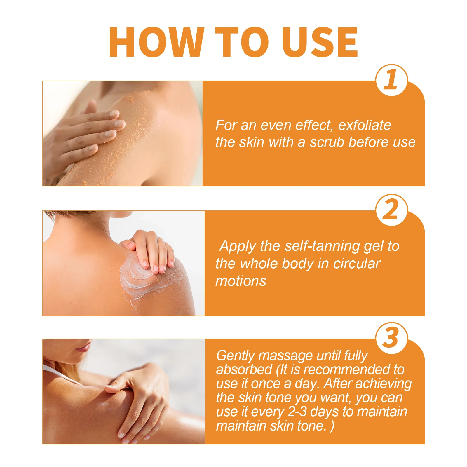 OUHOE Outdoor Seaside Tanning Aid High Quality Bronzer Moisturizing Cream Healthy Skin Color Darkening Repair Body Lotion Gel