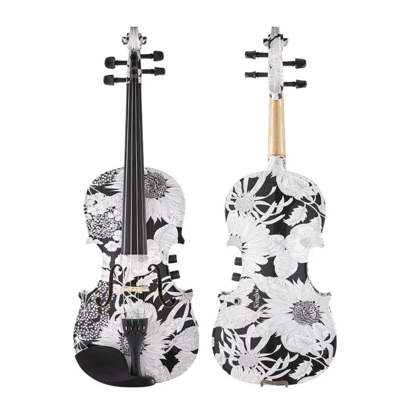 High quality 4/4  handmade kinglos professional adult kids Acoustic Electric Violin